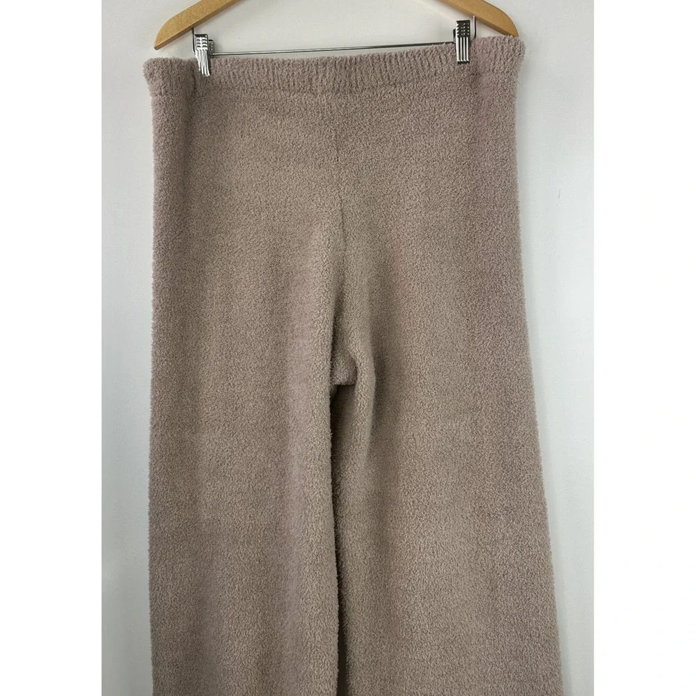 Softies Cozy Teddy Reverse Seam Crew Neck LS Top Pants Lounge Set Brown Size XL - Picture 13 of 16